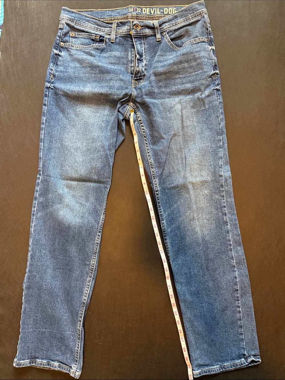 Devil Dog Blue Straight-Leg Jeans